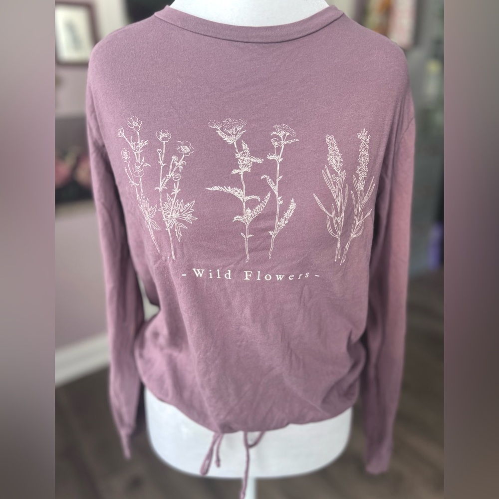 Mauve Long Sleeve Botanical Tee